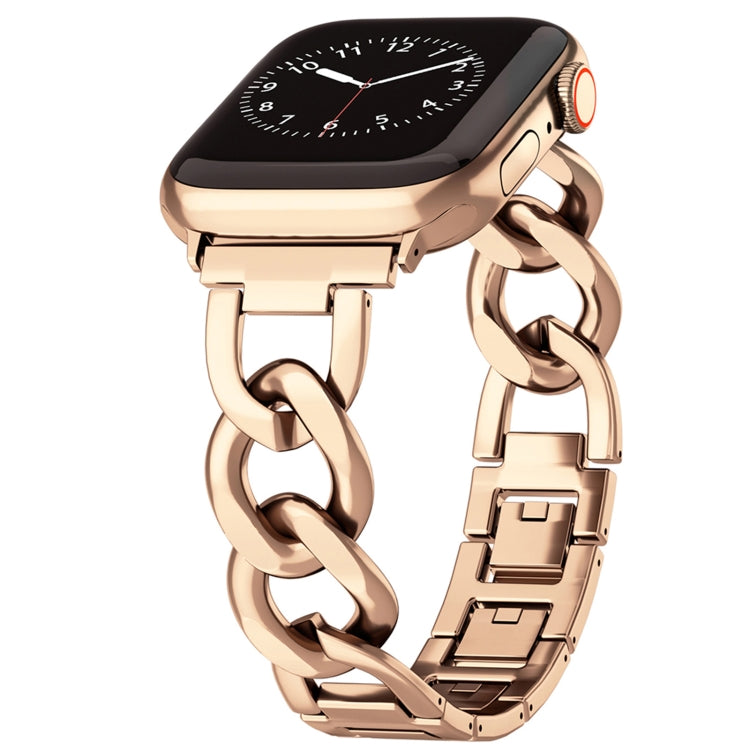 For Apple Watch Ultra 49mm Quick-Release Metal Chain Watch Band(Rose Gold) by bashfashion