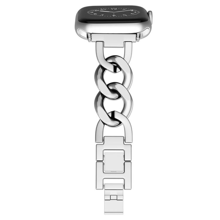 For Apple Watch Ultra 49mm Quick-Release Metal Chain Watch Band(Silver) by bashfashion
