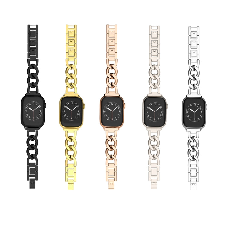 For Apple Watch Ultra 49mm Quick-Release Metal Chain Watch Band(Rose Gold) by bashfashion