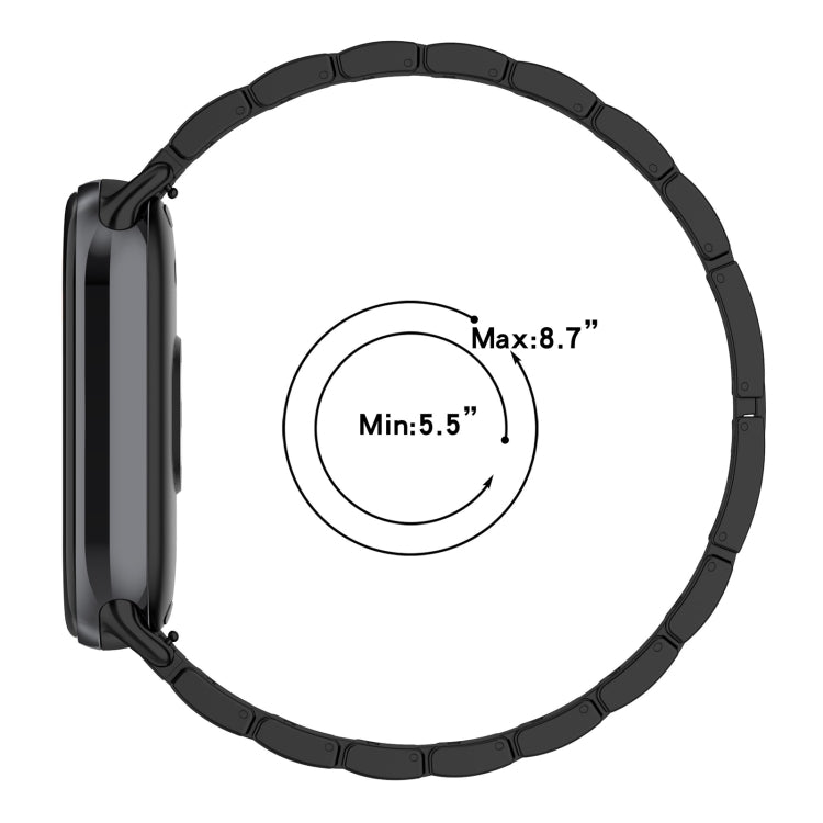 For Xiaomi Smart Band 9 / 9 NFC Diamond Three Beads Stainless Steel Metal Watch Band(Black) by bashfashion