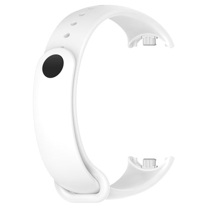 For Xiaomi Smart Band 9 / 9 NFC Metal Connector Solid Color Silicone Watch Band(White) by bashfashion