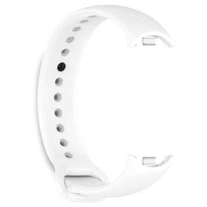 For Xiaomi Smart Band 9 / 9 NFC Metal Connector Solid Color Silicone Watch Band(White) by bashfashion