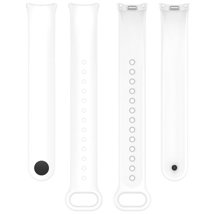 For Xiaomi Smart Band 9 / 9 NFC Metal Connector Solid Color Silicone Watch Band(White) by bashfashion