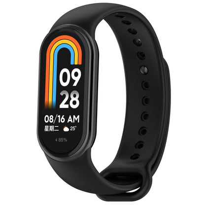 For Xiaomi Smart Band 9 / 9 NFC Metal Connector Solid Color Silicone Watch Band(Black) by bashfashion