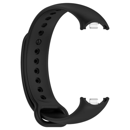 For Xiaomi Smart Band 9 / 9 NFC Metal Connector Solid Color Silicone Watch Band(Black) by bashfashion