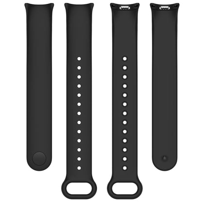 For Xiaomi Smart Band 9 / 9 NFC Metal Connector Solid Color Silicone Watch Band(Black) by bashfashion