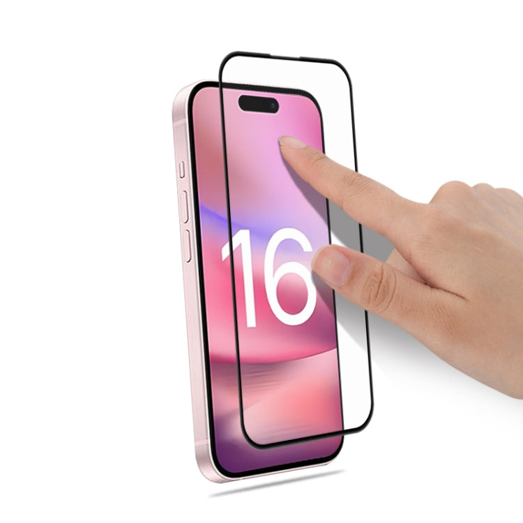 For iPhone 16 Plus mocolo 2.5D Full Glue Full Cover Tempered Glass Film by mocolo