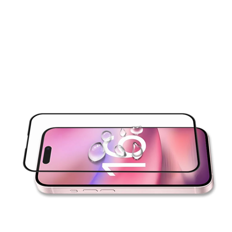 For iPhone 16 Plus mocolo 2.5D Full Glue Full Cover Tempered Glass Film by mocolo