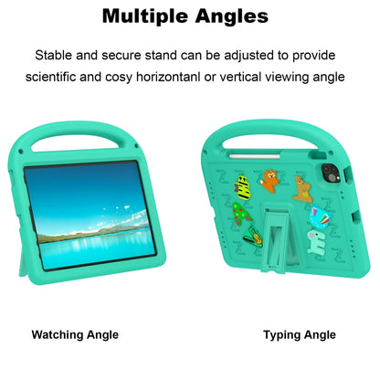 For iPad Air 2022 10.9 / Pro 11 2022 Cartoon Sparrow EVA Shockproof Tablet Case(Glacier Green) by bashfashion