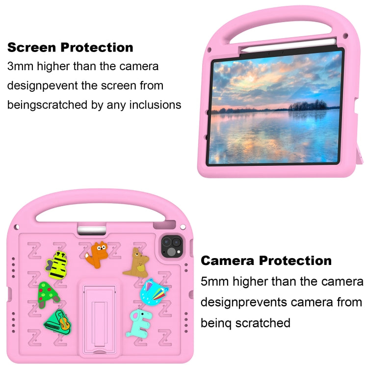 For iPad Pro 11 2025 / 2024 Cartoon Sparrow EVA Shockproof Tablet Case(Pink) by bashfashion