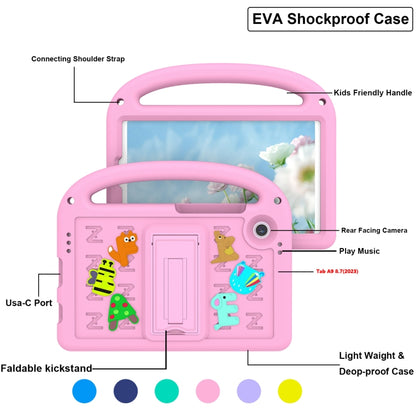 For Samsung Galaxy Tab A11 / A9 Cartoon Sparrow EVA Shockproof Tablet Case(Pink) by bashfashion