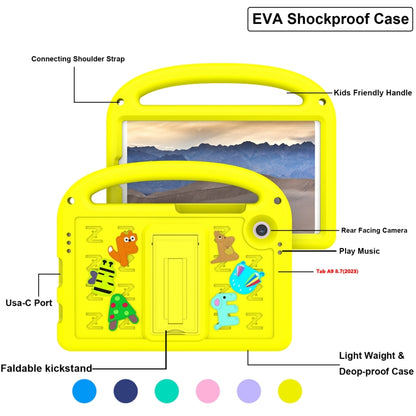 For Samsung Galaxy Tab A11 / A9 Cartoon Sparrow EVA Shockproof Tablet Case(Yellow) by bashfashion
