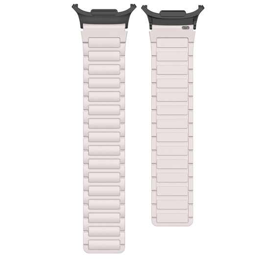 For Samsung Galaxy Watch Ultra 47mm Black Connector I-shaped Magnetic Silicone Watch Band(Starlight) by bashfashion