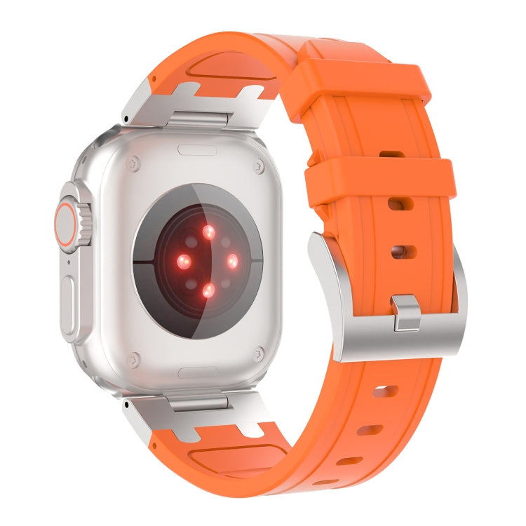 For Apple Watch Ultra 49mm Diamond Starry Sky Silicone Watch Band(Orange) by bashfashion