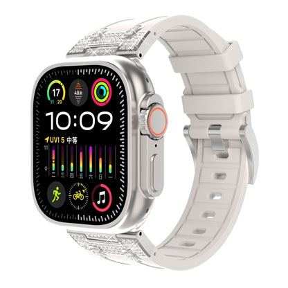 For Apple Watch Ultra 49mm Diamond Starry Sky Silicone Watch Band(Starlight) by bashfashion
