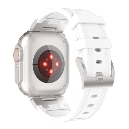 For Apple Watch Series 8 45mm Diamond Starry Sky Silicone Watch Band(White) by bashfashion