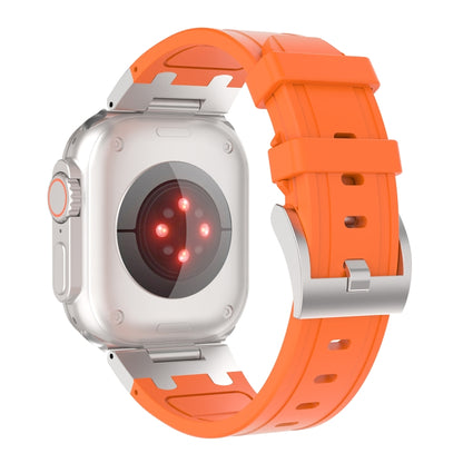 For Apple Watch Series 8 45mm Diamond Starry Sky Silicone Watch Band(Orange) by bashfashion