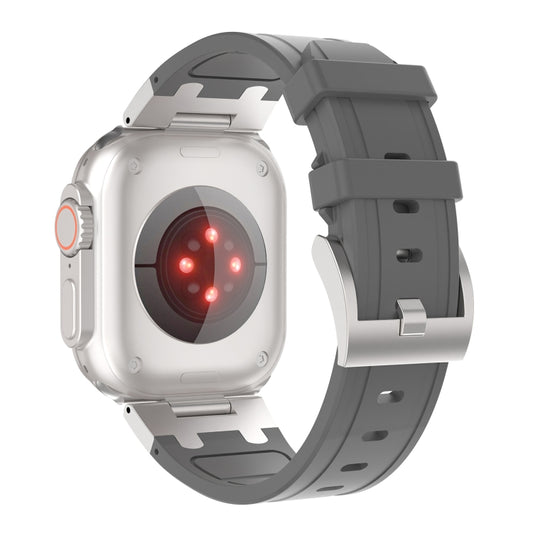 For Apple Watch Series 8 45mm Diamond Starry Sky Silicone Watch Band(Gray) by bashfashion