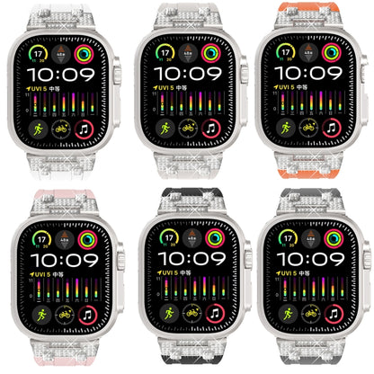 For Apple Watch Series 8 45mm Diamond Starry Sky Silicone Watch Band(Black) by bashfashion