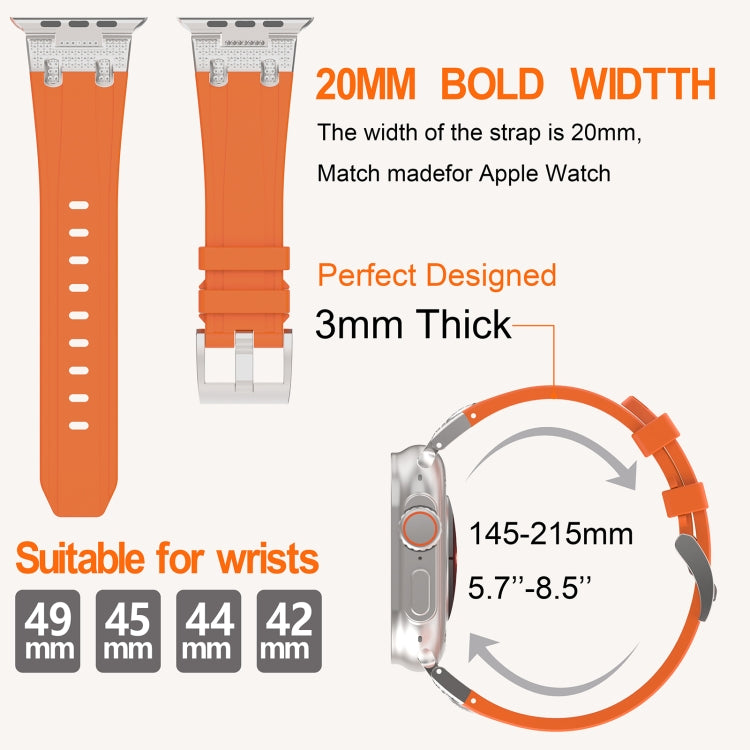 For Apple Watch Ultra 49mm Diamond Starry Sky Silicone Watch Band(Starlight) by bashfashion