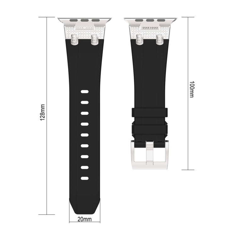 For Apple Watch Ultra 49mm Diamond Starry Sky Silicone Watch Band(Starlight) by bashfashion