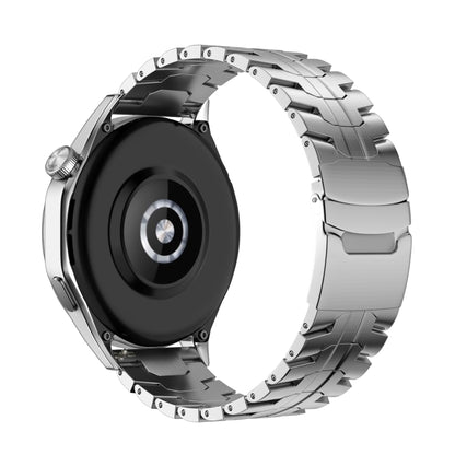 For Huawei Watch 4 / 4 Pro 22mm Double Lock Buckle Turtle Steel Watch Band(Silver) by bashfashion