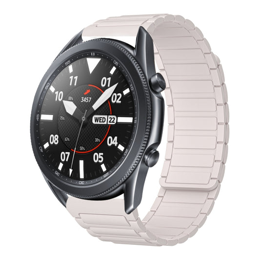 For Samsung Galaxy Watch 3 45mm 22mm I-shaped Magnetic Silicone Watch Band(Starlight) by bashfashion