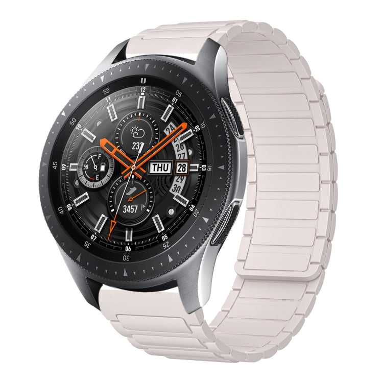 For Samsung Galaxy Watch 46mm 22mm I-shaped Magnetic Silicone Watch Band(Starlight) by bashfashion