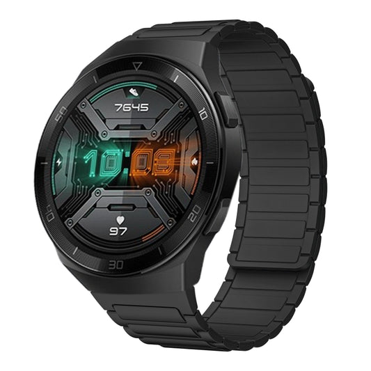 For Huawei Watch GT 2e 22mm I-shaped Magnetic Silicone Watch Band(Black) by bashfashion