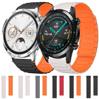 For Huawei Watch GT Runner 22mm I-shaped Magnetic Silicone Watch Band(Black) by bashfashion
