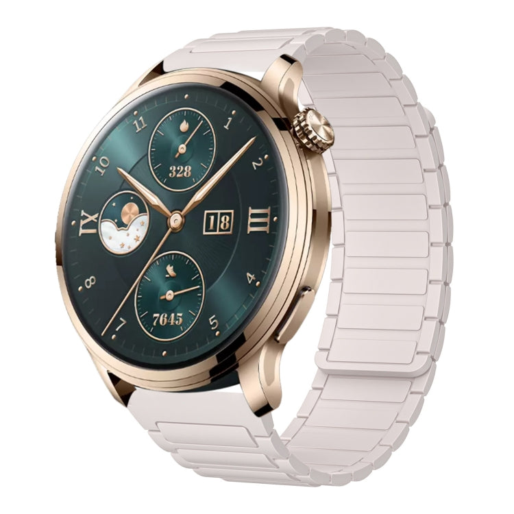 For Honor Watch 4 Pro 22mm I-shaped Magnetic Silicone Watch Band(Starlight) by bashfashion