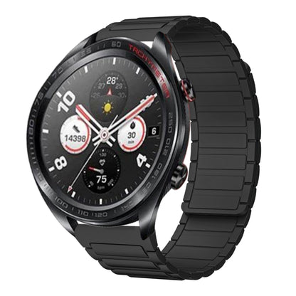 For Honor Watch Dream 22mm I-shaped Magnetic Silicone Watch Band(Black) by bashfashion