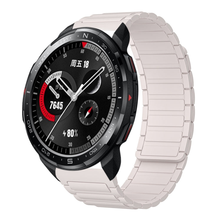 For Honor Watch GS Pro 22mm I-shaped Magnetic Silicone Watch Band(Starlight) by bashfashion