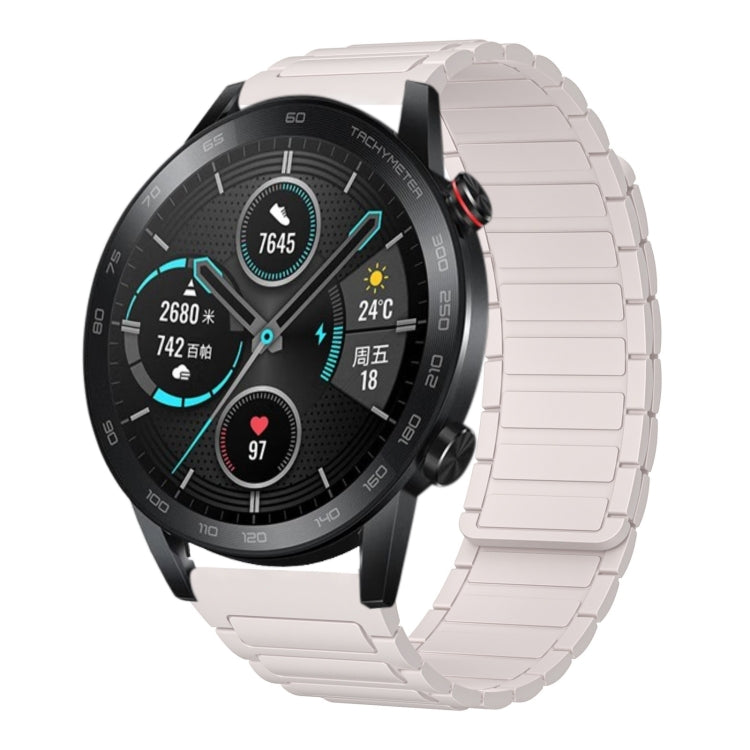 For Honor Magic Watch 2 46mm 22mm I-shaped Magnetic Silicone Watch Band(Starlight) by bashfashion