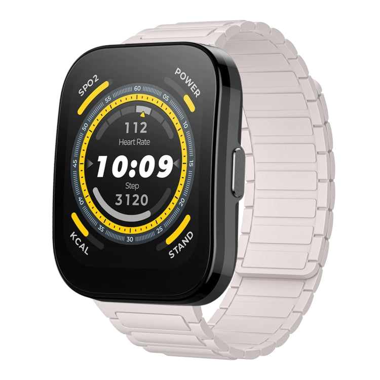 For Amazfit Watch Bip 5 22mm I-shaped Magnetic Silicone Watch Band(Starlight) by bashfashion