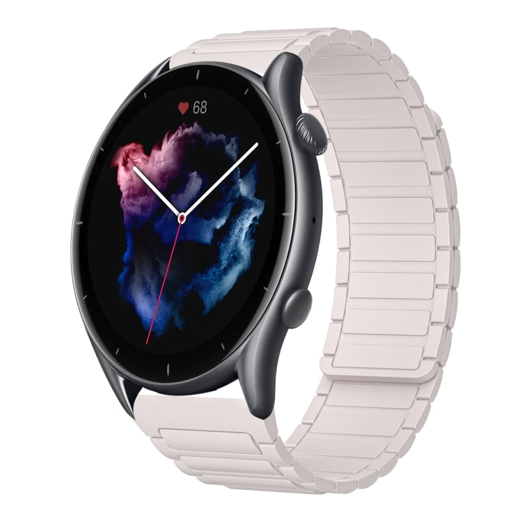 For Amazfit Watch GTR 3 Pro 22mm I-shaped Magnetic Silicone Watch Band(Starlight) by bashfashion