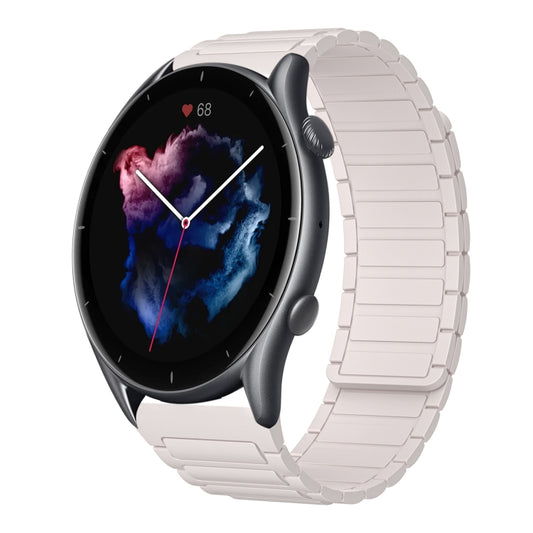 For Amazfit Watch GTR 3 Pro 22mm I-shaped Magnetic Silicone Watch Band(Starlight) by bashfashion