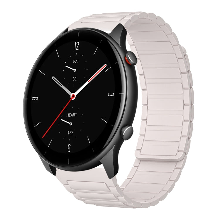 For Amazfit Watch GTR 2e 22mm I-shaped Magnetic Silicone Watch Band(Starlight) by bashfashion