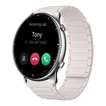 For Amazfit Watch GTR 2 22mm I-shaped Magnetic Silicone Watch Band(Starlight) by bashfashion