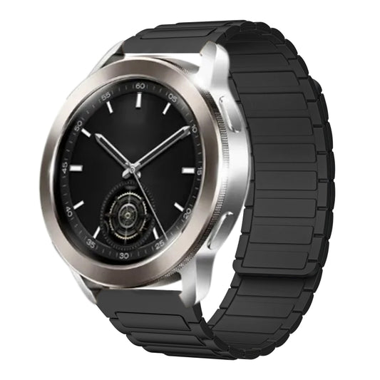 For Xiaomi Watch S3 22mm I-shaped Magnetic Silicone Watch Band(Black) by bashfashion