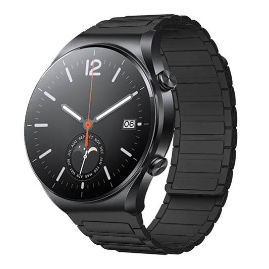 For Xiaomi Watch S1 22mm I-shaped Magnetic Silicone Watch Band(Black) by bashfashion