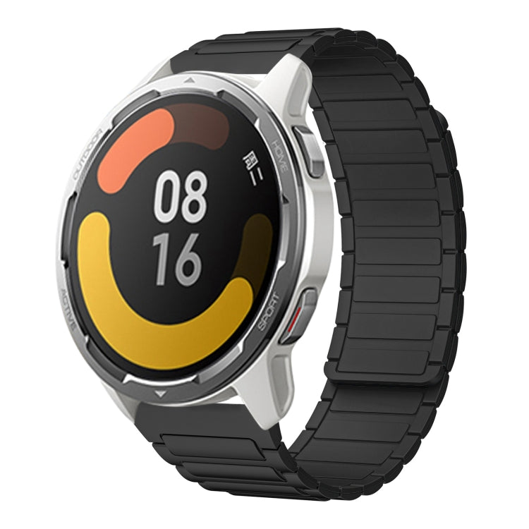 For Xiaomi Watch Color 2 22mm I-shaped Magnetic Silicone Watch Band(Black) by bashfashion