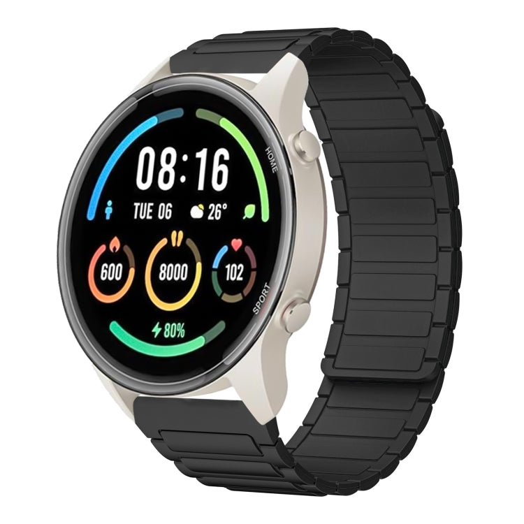For Xiaomi Watch Sport 22mm I-shaped Magnetic Silicone Watch Band(Black) by bashfashion
