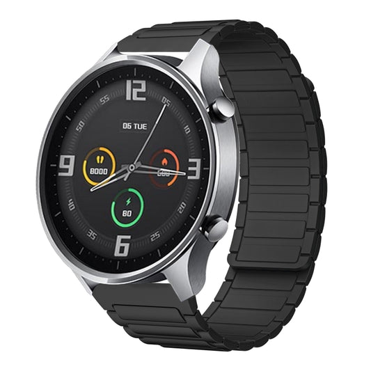 For Xiaomi Watch Color 22mm I-shaped Magnetic Silicone Watch Band(Black) by bashfashion