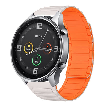 For Xiaomi Watch Color 22mm I-shaped Magnetic Silicone Watch Band(Starlight+Orange) by bashfashion