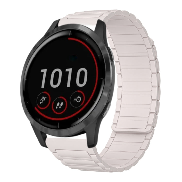 For Garmin Vivoactive 4 22mm I-shaped Magnetic Silicone Watch Band(Starlight) by bashfashion