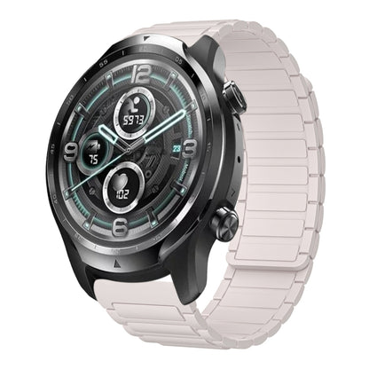 For Ticwatch Pro 3 Lite 22mm I-shaped Magnetic Silicone Watch Band(Starlight) by bashfashion