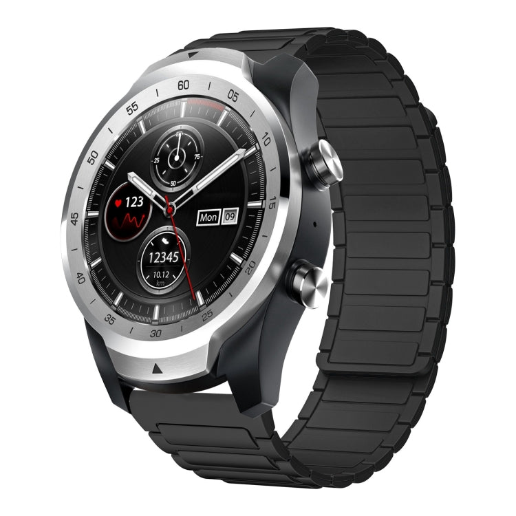 For Ticwatch Pro 2020 22mm I-shaped Magnetic Silicone Watch Band(Black) by bashfashion