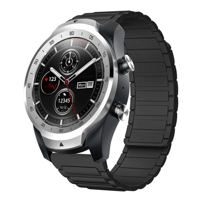 For Ticwatch Pro 2020 22mm I-shaped Magnetic Silicone Watch Band(Black) by bashfashion