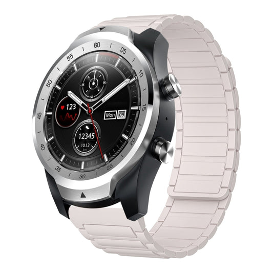 For Ticwatch Pro 2020 22mm I-shaped Magnetic Silicone Watch Band(Starlight) by bashfashion